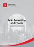 Department of Accounting. MSc Accounting and Finance