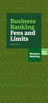 Business Banking Fees and Limits