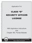 CLASS D SECURITY OFFICER LICENSE