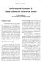 Information Systems & Small Business: Research Issues