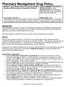 Pharmacy Management Drug Policy