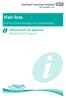 Hair loss. During chemotherapy and radiotherapy. Information for patients Weston Park Hospital