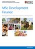 MSc Development Finance