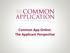 Common App Online: The Applicant Perspective