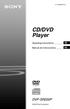 4-115-660-11(1) CD/DVD Player. Operating Instructions. Manual de instrucciones DVP-SR200P. 2008 Sony Corporation
