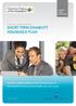 SHORT TERM DISABILITY INSURANCE PLAN