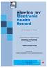 Viewing my Electronic Health Record