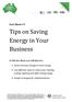 Tips on Saving Energy in Your Business