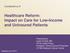 Healthcare Reform: Impact on Care for Low-Income and Uninsured Patients