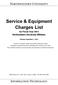 Service & Equipment Charges List