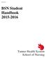 BSN Student Handbook 2015-2016