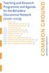 COMMON GROUND. Teaching and Research Programme and Agenda for the Belvedere Educational Network (2006 2009) past/planning/future