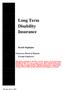 Long Term Disability Insurance