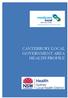 Inner West Sydney Medicare Local. Canterbury Local Government Area. Final Population Health Sub Regional Profile. HealthConsult Pty Ltd