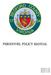 PERSONNEL POLICY MANUAL