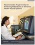 Recommended Requirements for Enhancing Data Quality in Electronic Health Records