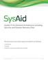SysAid IT On-Demand Architecture Including Security and Disaster Recovery Plan