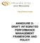 ANNEXURE D: DRAFT INTEGRATED PERFORMANCE MANAGEMENT FRAMEWORK AND POLICY