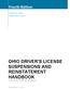 OHIO DRIVER S LICENSE SUSPENSIONS AND REINSTATEMENT HANDBOOK A Practical Guide For Attorneys