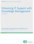 Enhancing IT Support with Knowledge Management