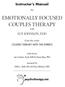 EMOTIONALLY FOCUSED COUPLES THERAPY