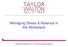 Managing Stress & Absence in the Workplace. Effective Solutions for Individuals & Businesses