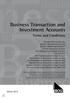Business Transaction and Investment Accounts