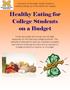 Healthy Eating for College Students on a Budget