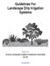 Guidelines For Landscape Drip Irrigation Systems
