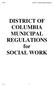 DISTRICT OF COLUMBIA MUNICIPAL REGULATIONS for SOCIAL WORK