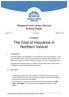 The Cost of Insurance in Northern Ireland