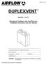 MODEL: DV72. Mechanical Ventilation with Heat Recovery Installation Instructions and User Manual. Configuration Left Hand Right Hand