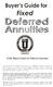 Buyer s Guide for Deferred Annuities Fixed. Table of Contents