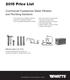 2015 Price List. Commercial Foodservice Water Filtration and Plumbing Solutions. Effective March 30, 2015