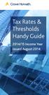 Tax Rates & Thresholds Handy Guide