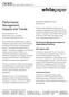 whitepaper Performance Management: Impacts and Trends Performance Management Impact on Organizational Success 1997 Study by DDI