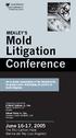 Mold Litigation Conference