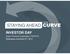 of the STAYING AHEAD CURVE INVESTOR DAY Intact Financial Corporation (TSX:IFC) Wednesday, November 27 th, 2013