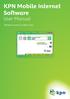 KPN Mobile Internet Software User Manual. Windows version 4.0, March 2013