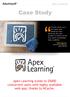 Case Study. Apex Learning scales to 25000 concurrent users with highly available web app; thanks to NCache. Alachisoft.