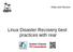 Linux Disaster Recovery best practices with rear