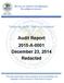 Audit Report 2015-A-0001 December 23, 2014 Redacted