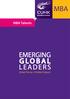 MBA Talents EMERGING GLOBAL LEADERS. Asian Focus Global Impact