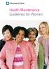 Health Maintenance Guidelines for Women