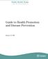 Guide to Health Promotion and Disease Prevention