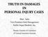 TRUTH IN DAMAGES IN PERSONAL INJURY CASES