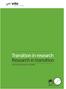 Transition in research Research in transition. When technology meets sustainability. Vision on transition -series #1