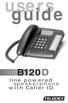 users guide B120D line powered speakerphone with Caller ID