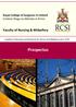 Prospectus. Faculty of Nursing & Midwifery. Royal College of Surgeons in Ireland Coláiste Ríoga na Máinleá in Éirinn