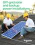 Off-grid solar and backup power installations